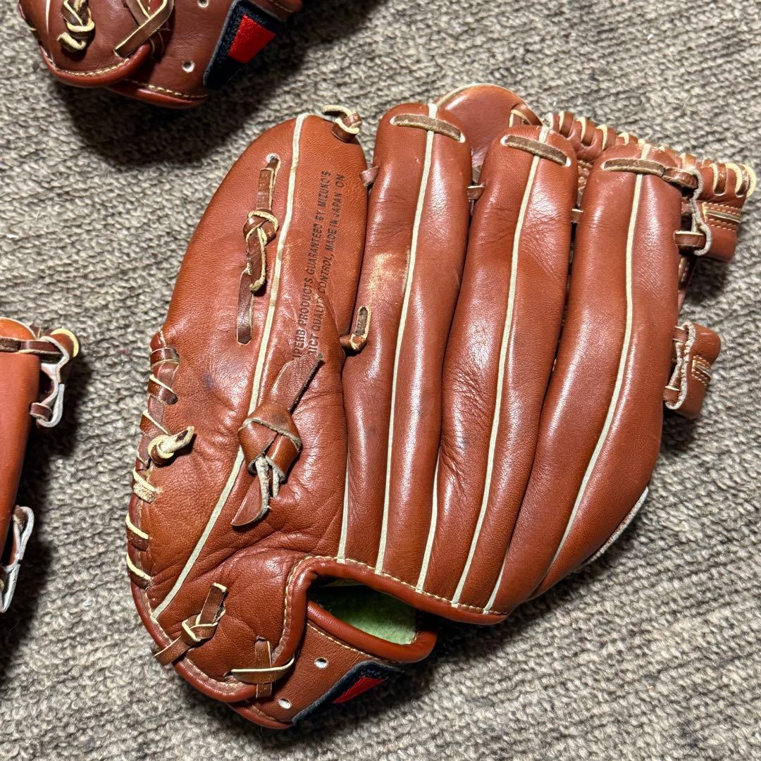 Mizuno ブラウンレザーグローブ 4点