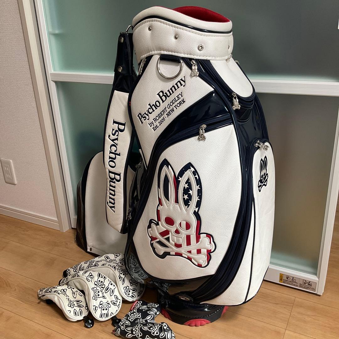 Psycho Bunny ゴルフバッグ・キャディバッグ　ヘッドカバーおまけ