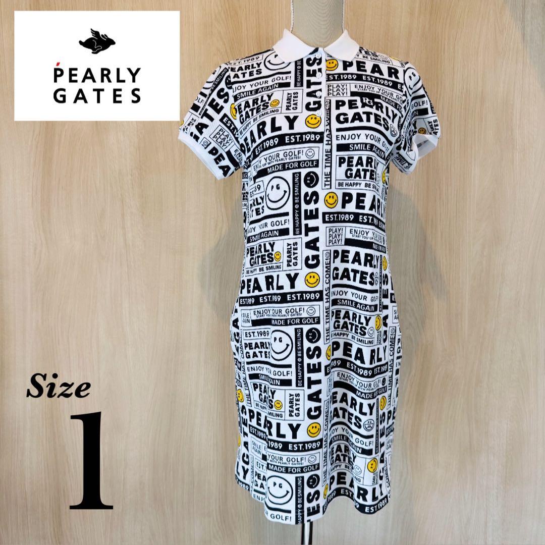 PEARLY GATES　パリーゲイツ　ポロシャツワンピース　総柄　1サイズ