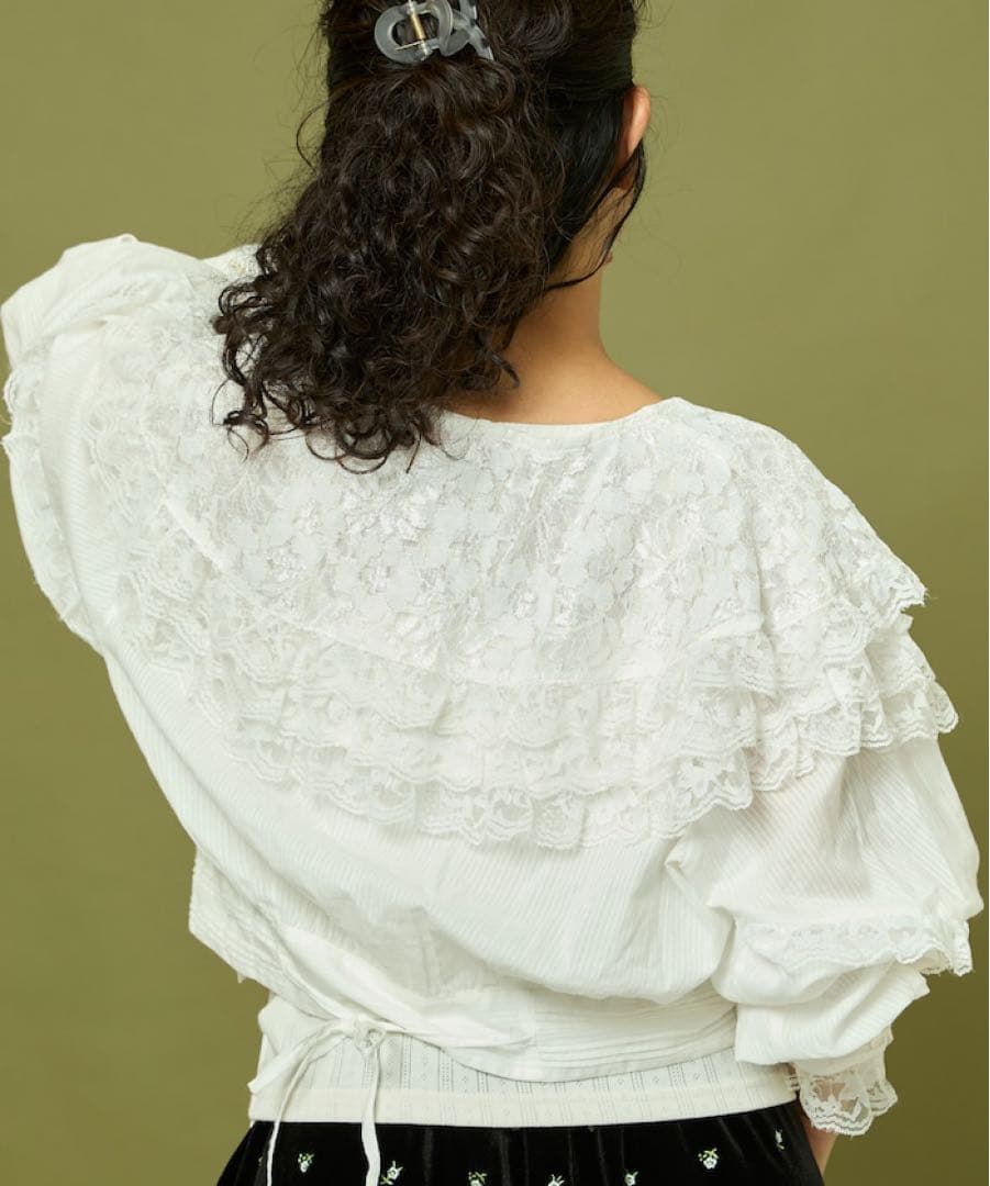 新品 フリーダ インド レースブラウス ＆ レイヤード ヒップスカーフ