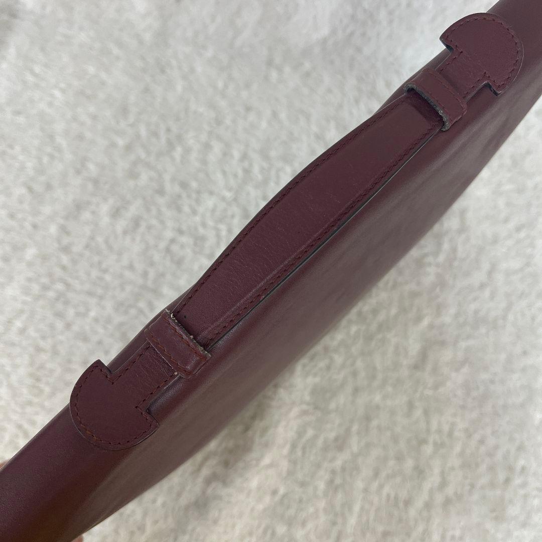 Cartier カルティエ バーガンディ レザー ビジネスバッグ