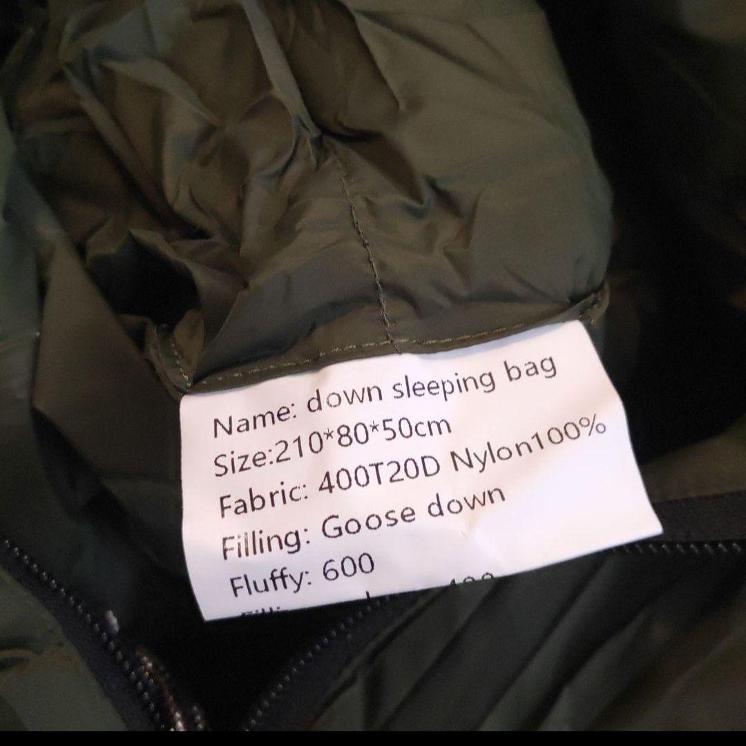 キャンプグリーブ ダウンシュラフ 秋冬春用 寝袋 ダウン マミー型　黒