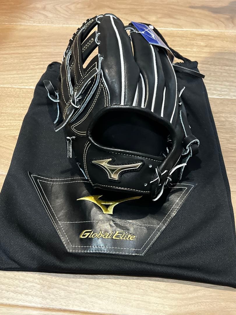 ミズノ　グローバルエリート 硬式グローブ ブラック　外野手　野球　スポーツ