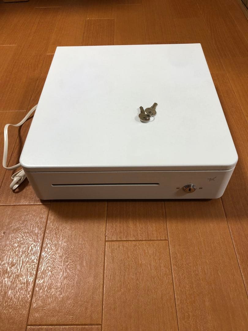 ホワイト金属製レジキャッシュボックス