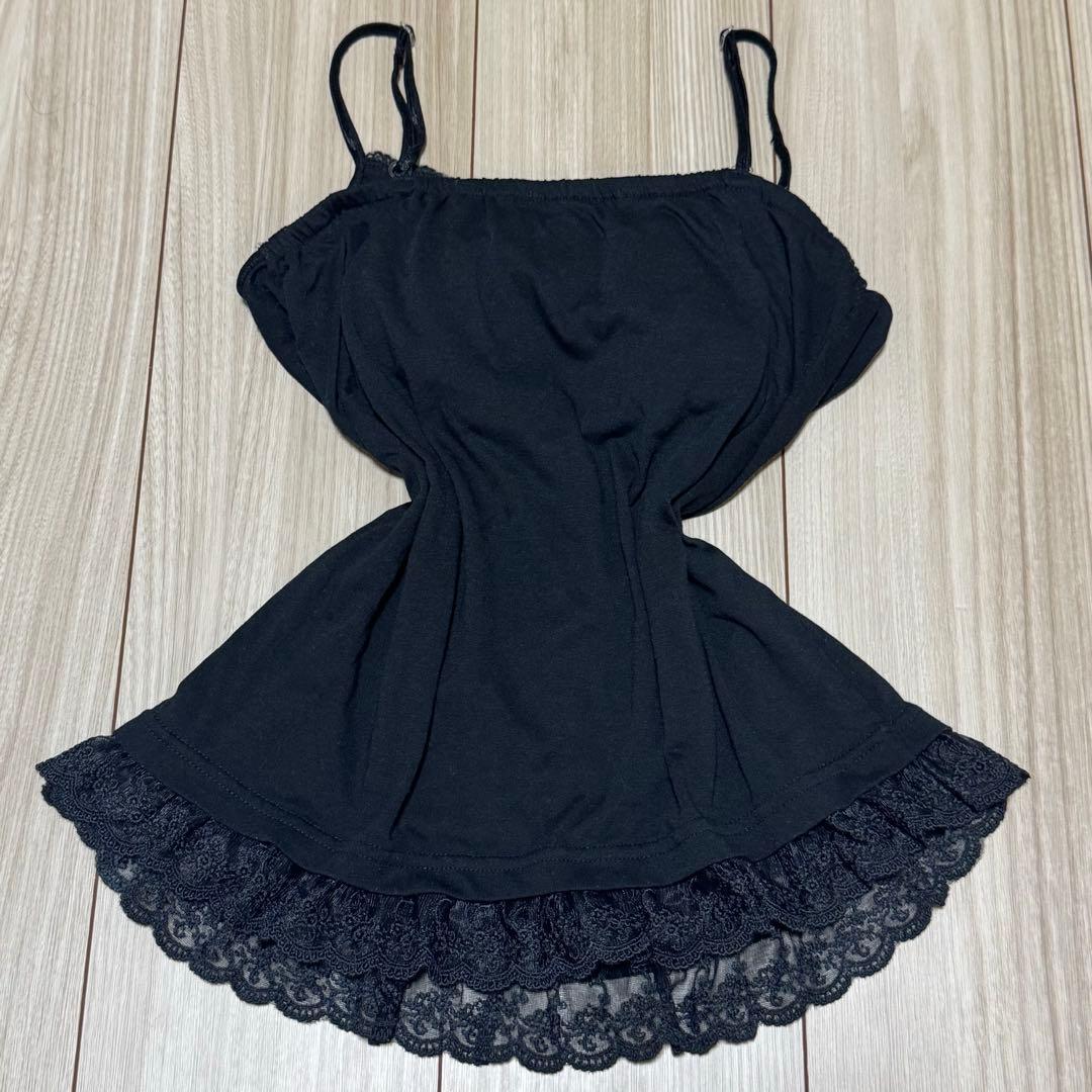 【希少】00s 美品 axes femme ビッグ リボン キャミソール 黒 M