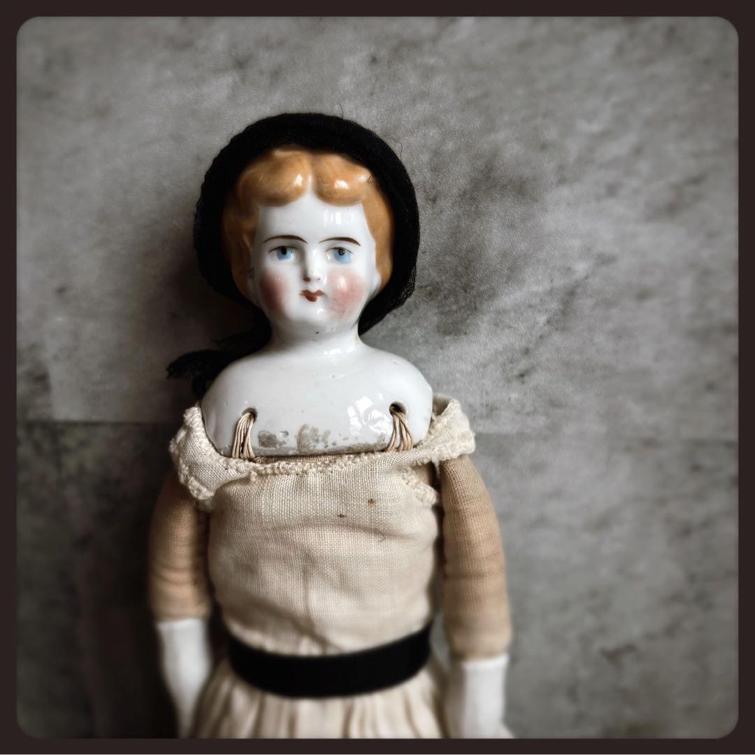 アンティーク　 ブロンドチャイナヘッドドール ビスクドール