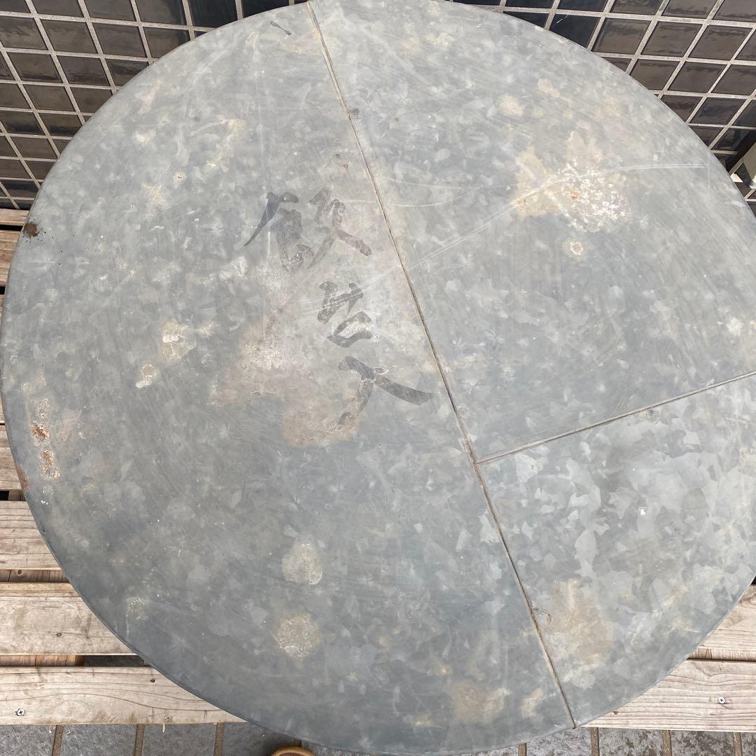 時代物 漆塗り飯台 専用ブリキ箱 稀少 骨董品 古道具 古民家 蓋付き