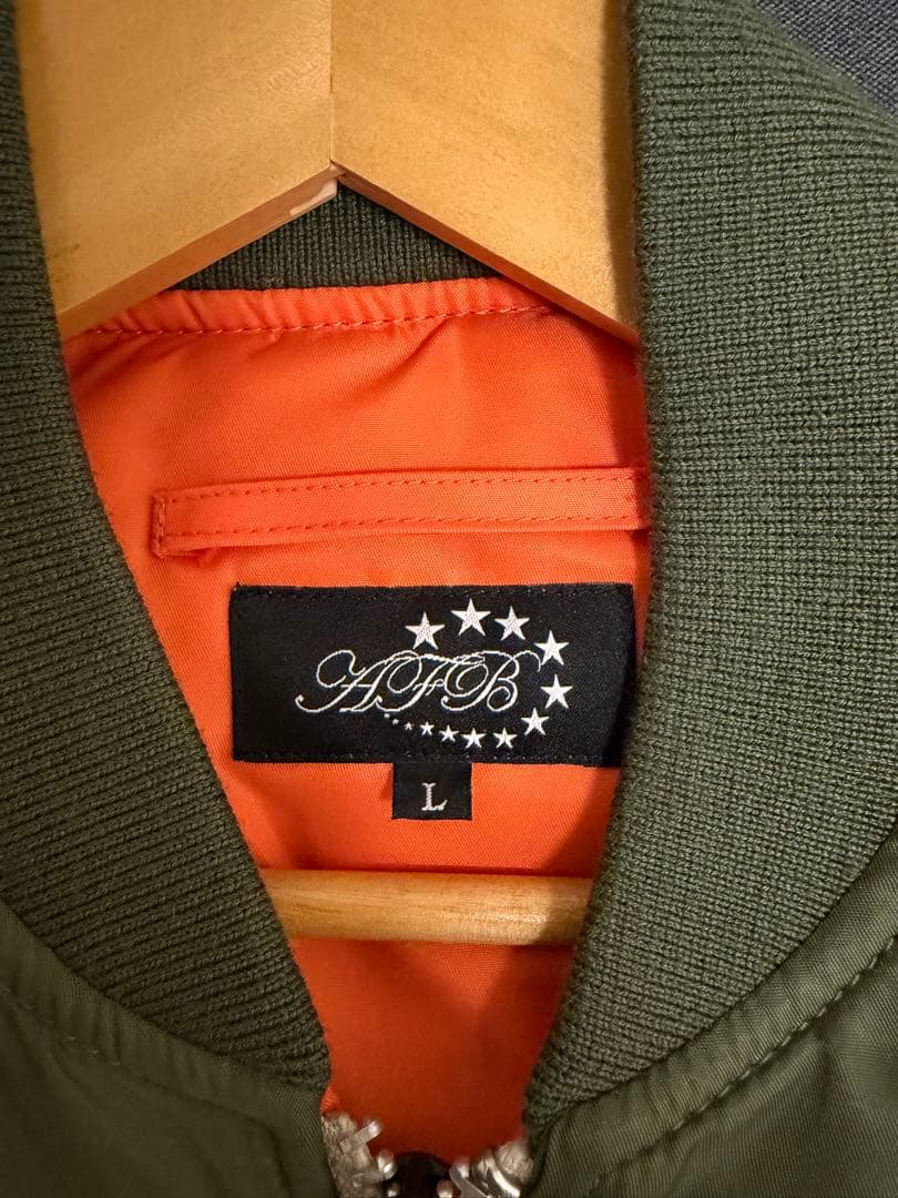 AFB 22AW ピーズMA-1ジップアップベスト カーキ