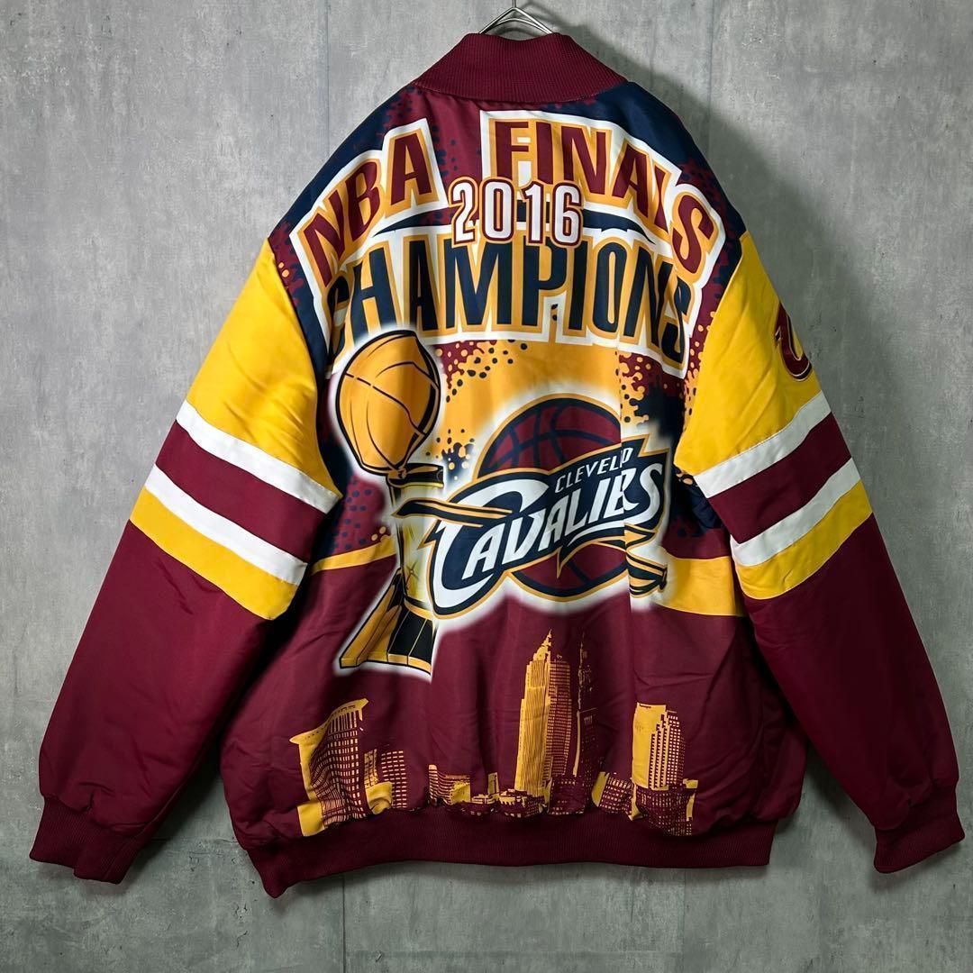極美品 NBA キャバリアーズ 2016 チャンピオン記念 スタジャン ブルゾン