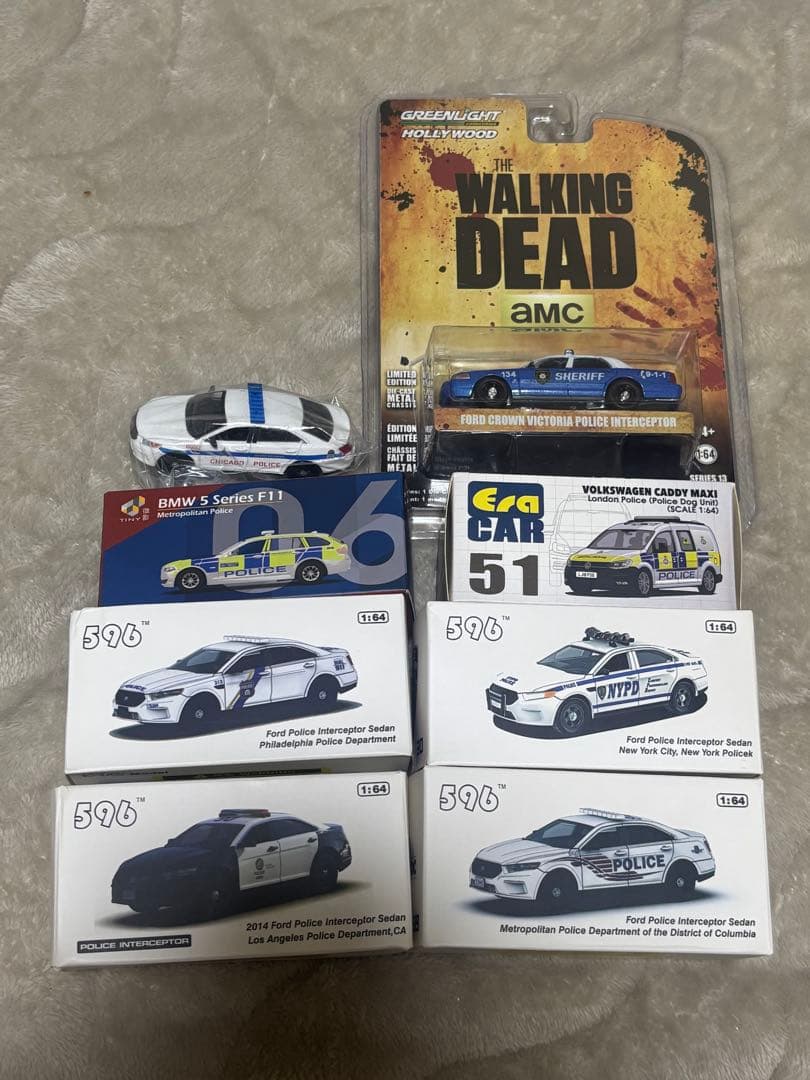 1/64 アメリカ イギリス パトカー ミニカー 8台セット
