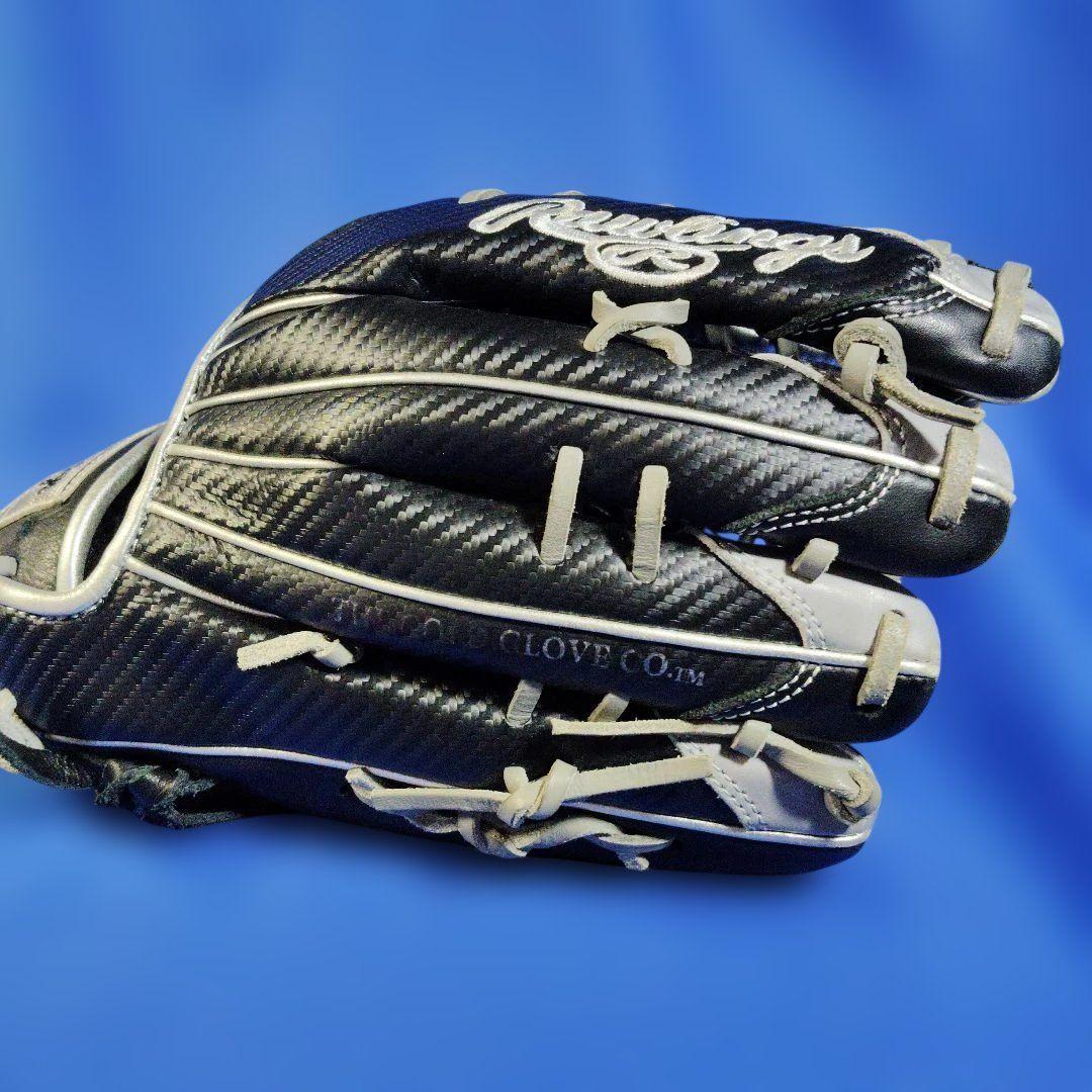 ローリングス 軟式グローブ 黒/シルバー12 1/2インチ