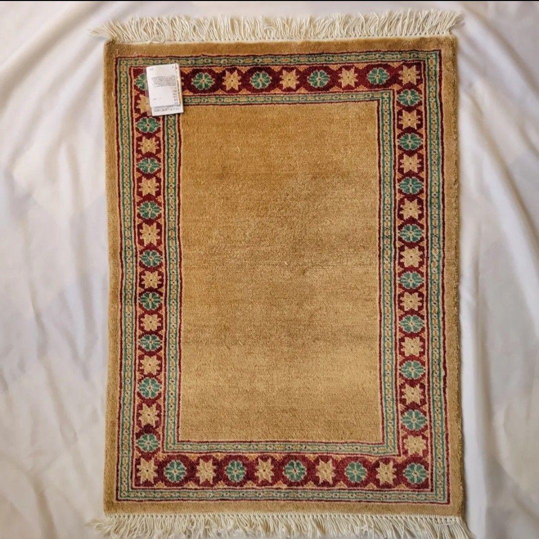 パキスタン手織りマット62x83cm(786)ギャッベ・ペルシャ・毛・じゅうたん