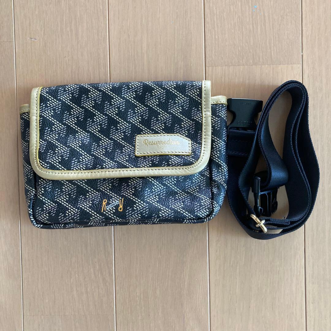 resurrection レザレクション　ウエストポーチ　ブラック