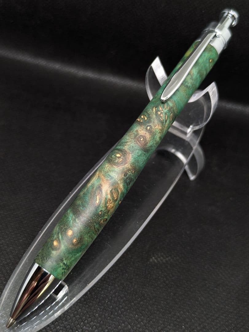 アンボイナバール(本花梨) スタビライズドウッド緑 三神シャープ1100