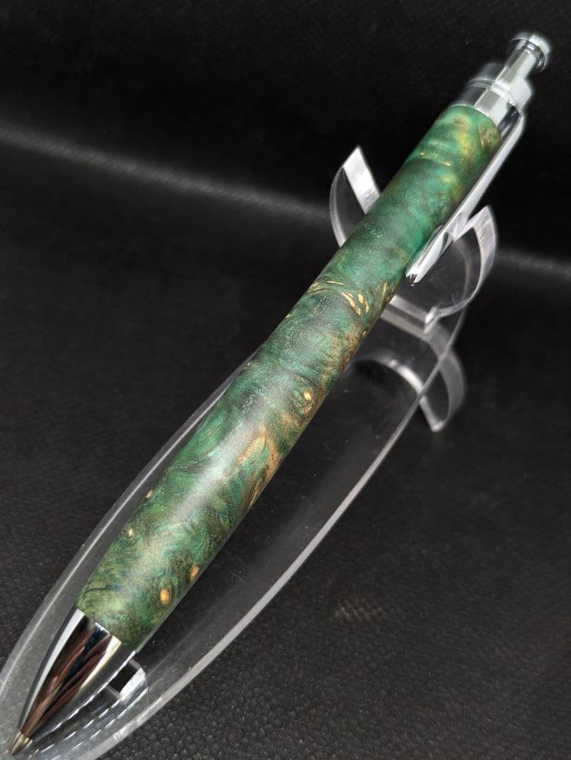 アンボイナバール(本花梨) スタビライズドウッド緑 三神シャープ1100