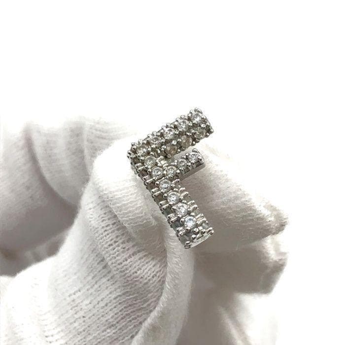 FENDI ピアス エフ イズ フェンディ 片方のみ ストーン シルバー