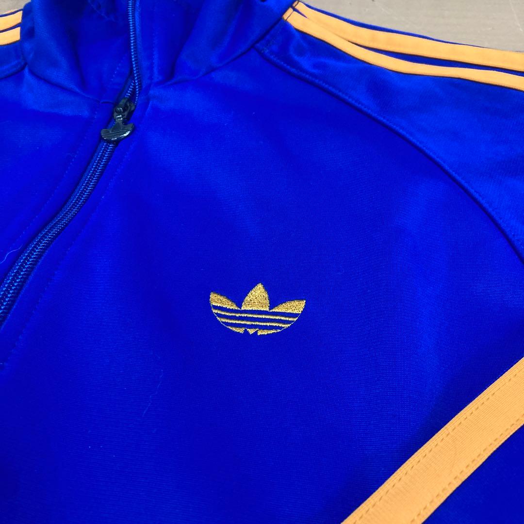 adidas ジャージジャケット M-L 青