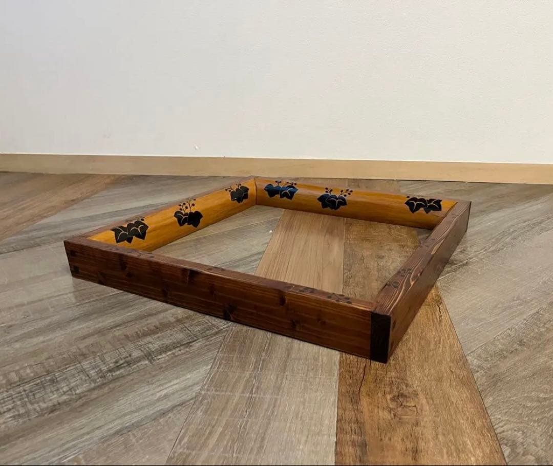 大炉炉縁 北山杉 踊桐 玄々斎好写 / 角出俊平 茶道具 紙箱