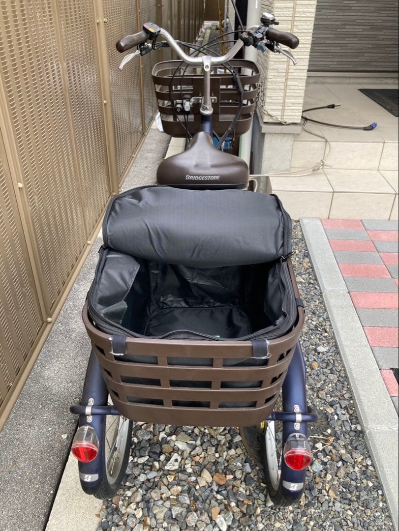 【ブリヂストン】 ラクットワゴンFW0B40電動アシスト三輪車 ネイビー