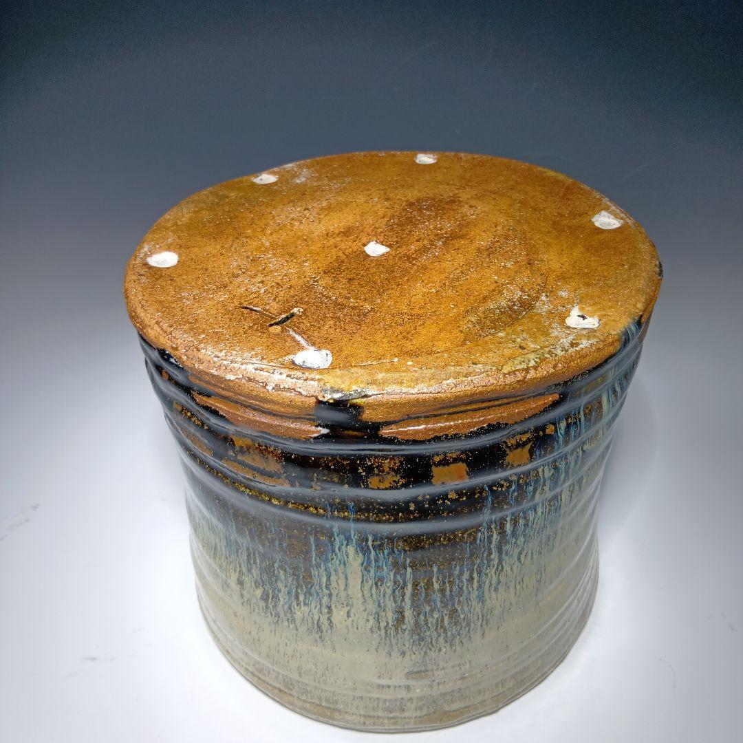 茶道具　徳澤守俊造　朝鮮唐津水指　 共箱　未使用品　美品