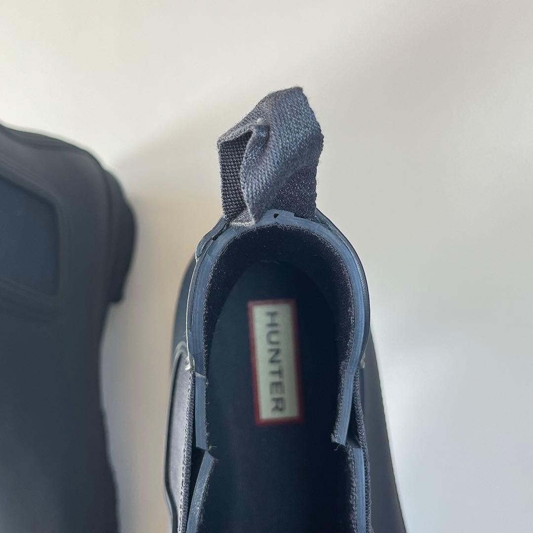 未使用級✨ハンター サイドゴア レインシューズ ネイビー　UK5 24