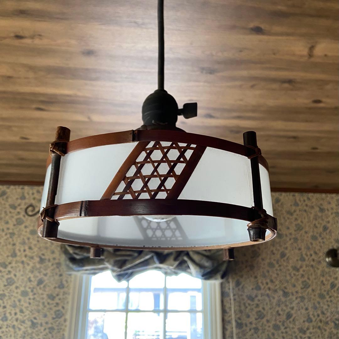 電笠　乳白硝子　昭和レトロ　和モダン　大正浪漫