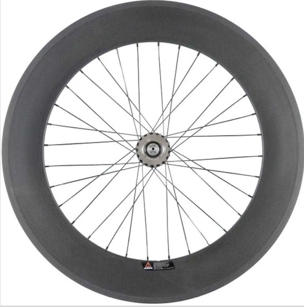 カーボントラック 88mm マット仕上げ クリンチャ リア ホイール固定ギア