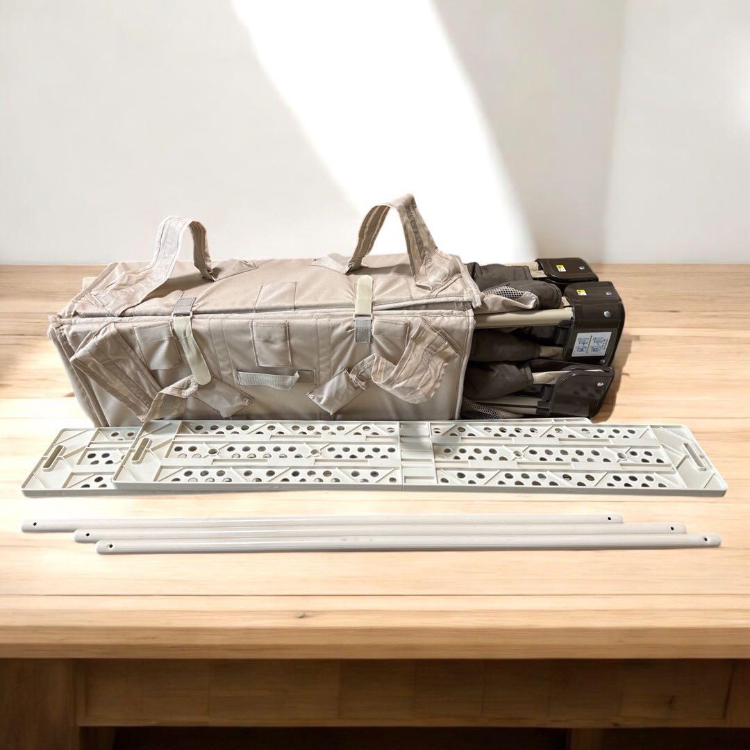 【美品】アップリカ ココネルエアー ベビーベッド ココア　66041