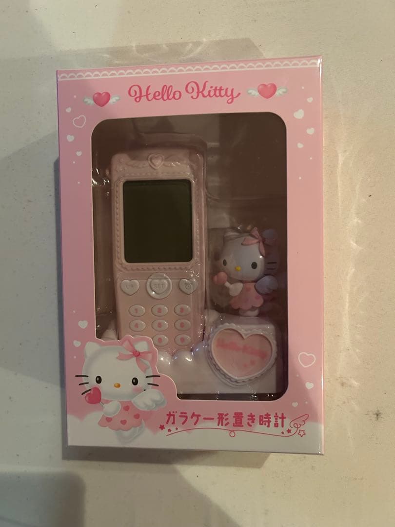 【新品 未開封】サンリオ ガラケー型置き時計 ハローキティ
