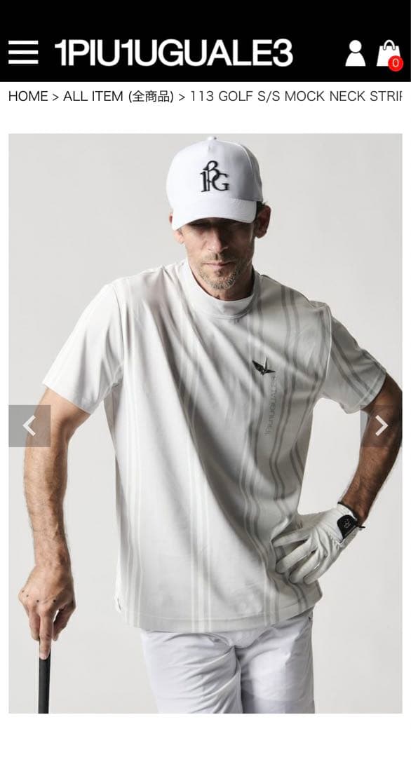 ウノピゥ 1PIU1UGUALE3 ゴルフ モックネック 白 GRT251 4