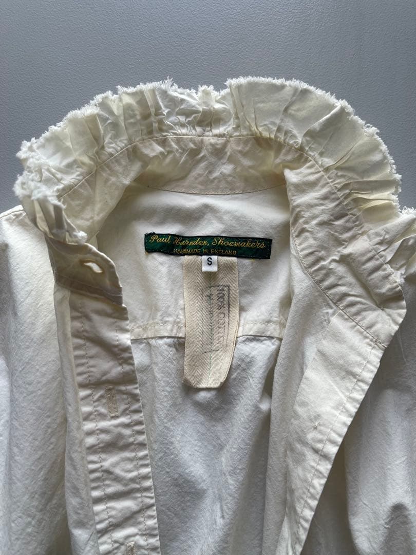 初期 Paul Harnden ポールハーデンフリル襟袖シーチングシャツ