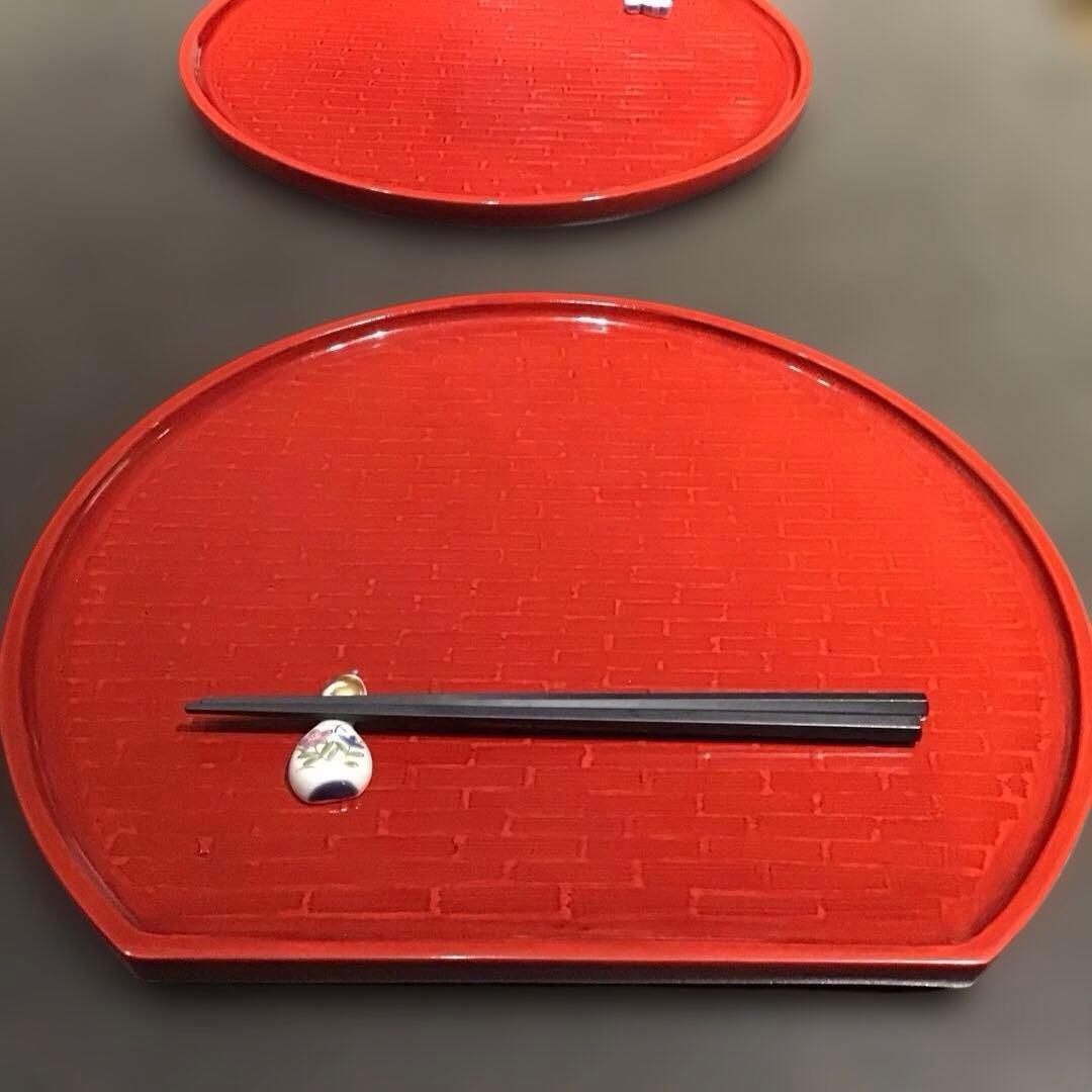 半月膳　天然木4枚セット