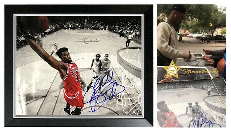 直筆サイン入り写真 ジミー・バトラー マイアミ・ヒート/フレーム別/ SA鑑定済