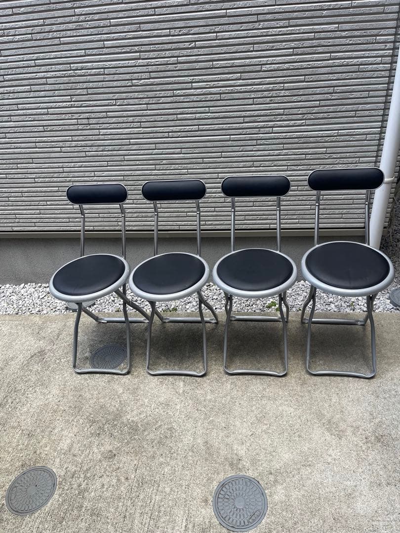 p*4様 キャプテンチェアH-20Aブラック【4脚セット】