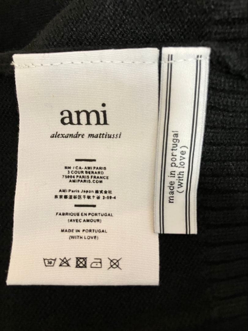 【新品】AMI（アミ） ニット セーター ブラック Lサイズ