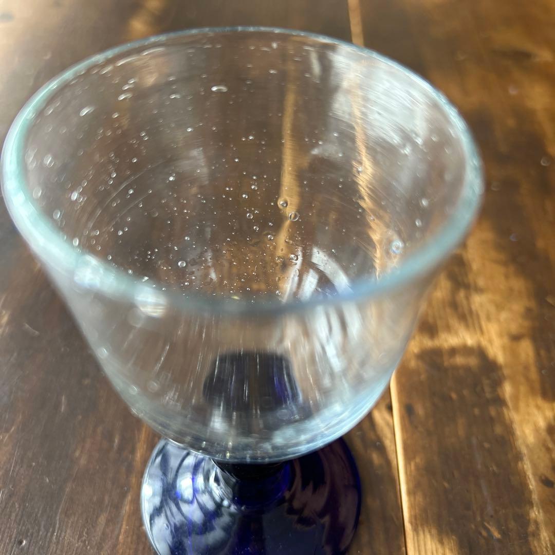 ガラス作家　ミネウチモネ　1点もの　綺麗なイエローグラス　作家物　小さめグラス