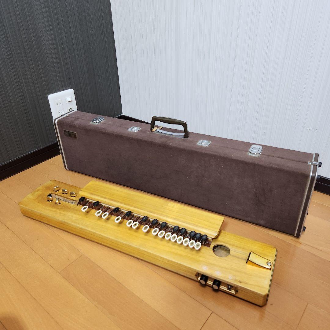 【美品♪アンプ音出し確認済】スズキ 高級手工芸 大正琴 桐 電気