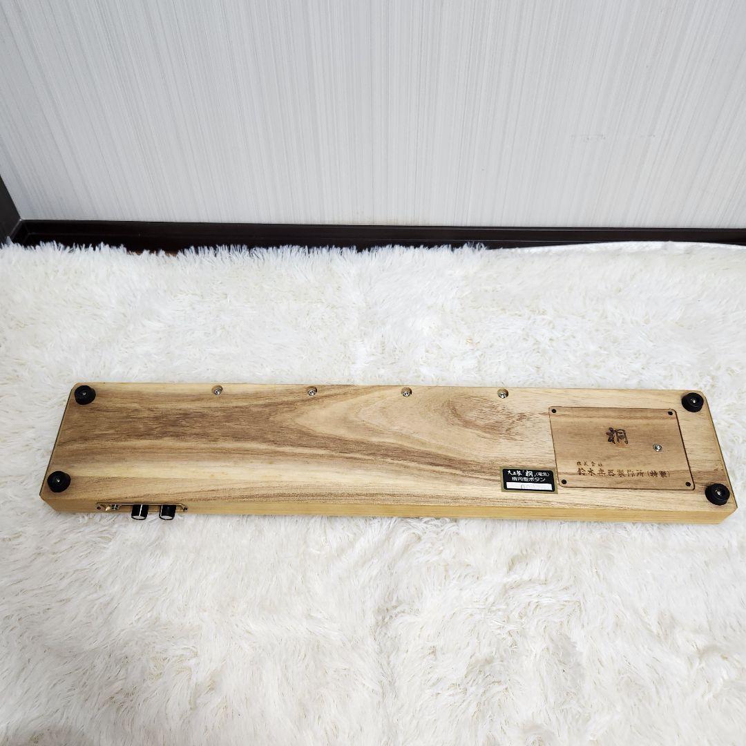 【美品♪アンプ音出し確認済】スズキ 高級手工芸 大正琴 桐 電気