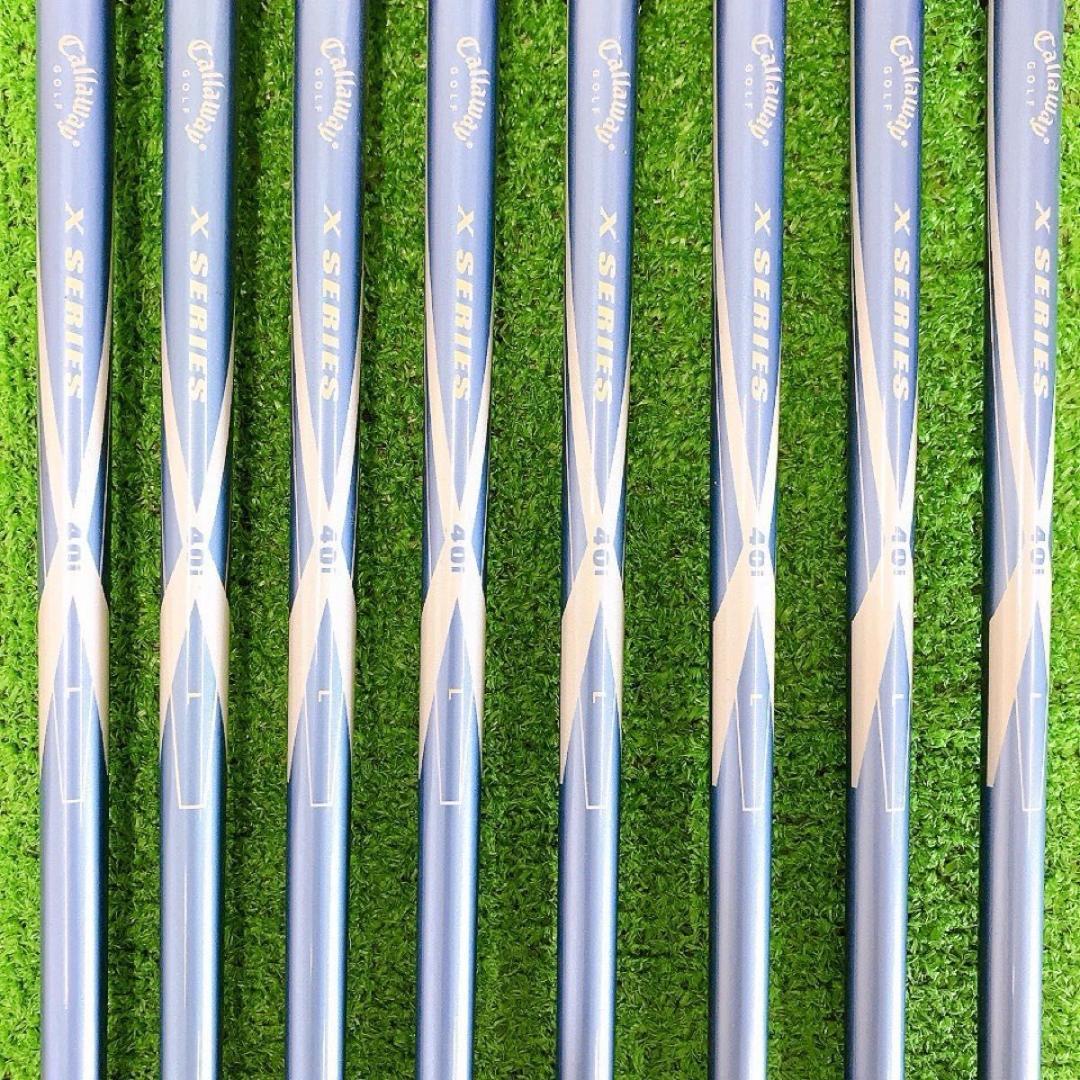 テ17★キャロウェイ X-20 豪華8本レディースアイアンセットL ライトブルー