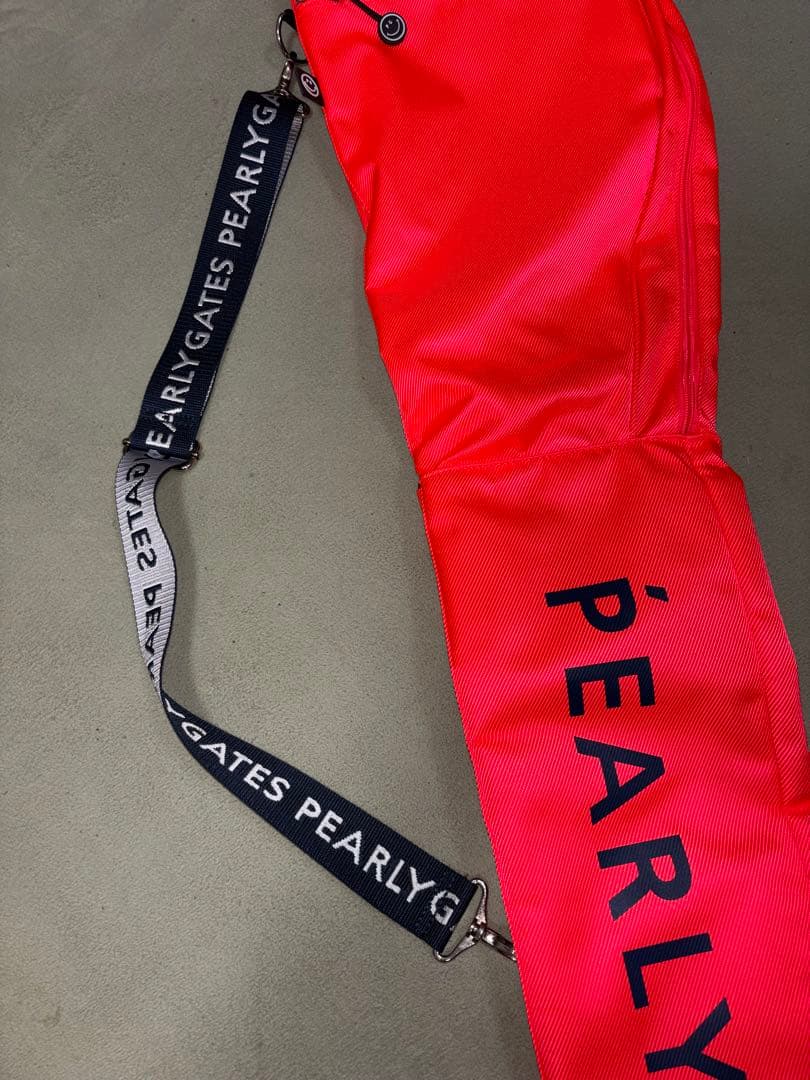 （新品）パーリーゲイツ、蛍光オレンジ色、クラブケース、サブバッグ、希少品