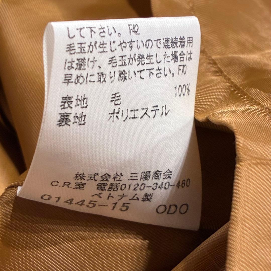 バーバリーブルーレーベル ウール ワンピース コート ノバチェック キャメル