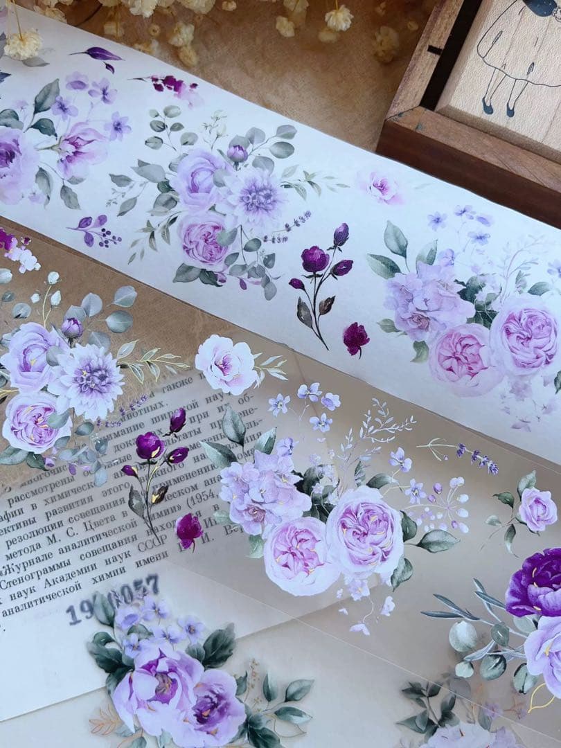 ⭐️SALE⭐️ 壹洱原创《紫薰》海外マスキングテープ　マステ 【1927】