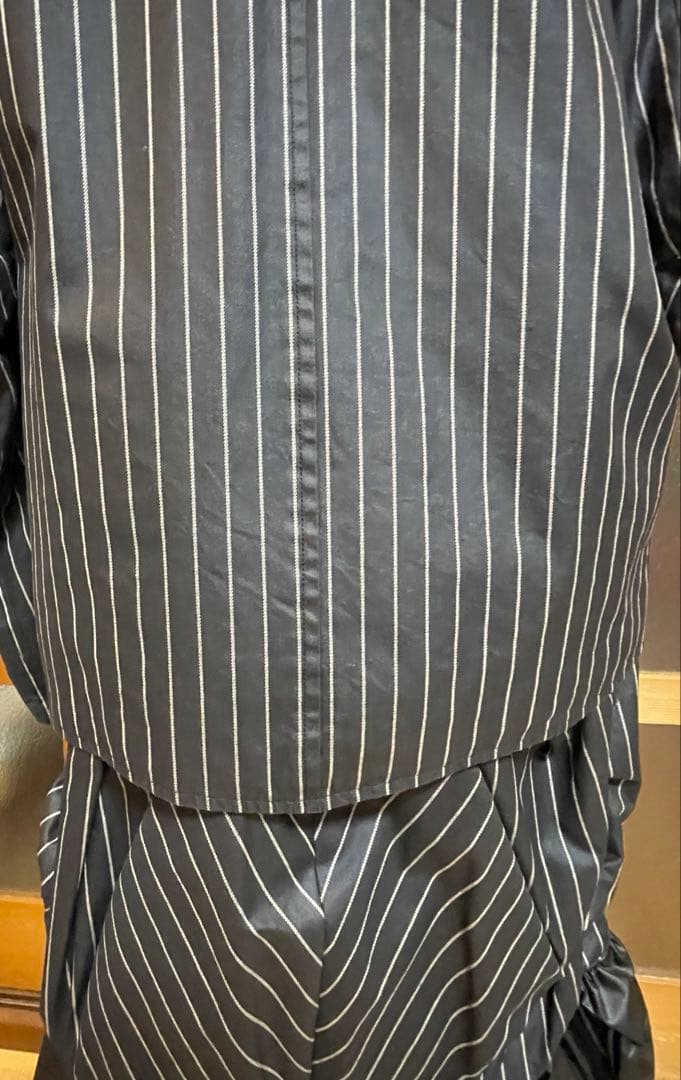 DelinquentGirl ストライプフリルドレス