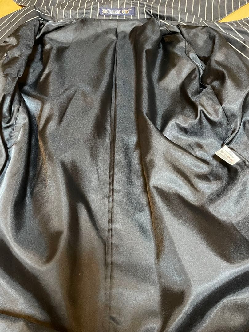 DelinquentGirl ストライプフリルドレス