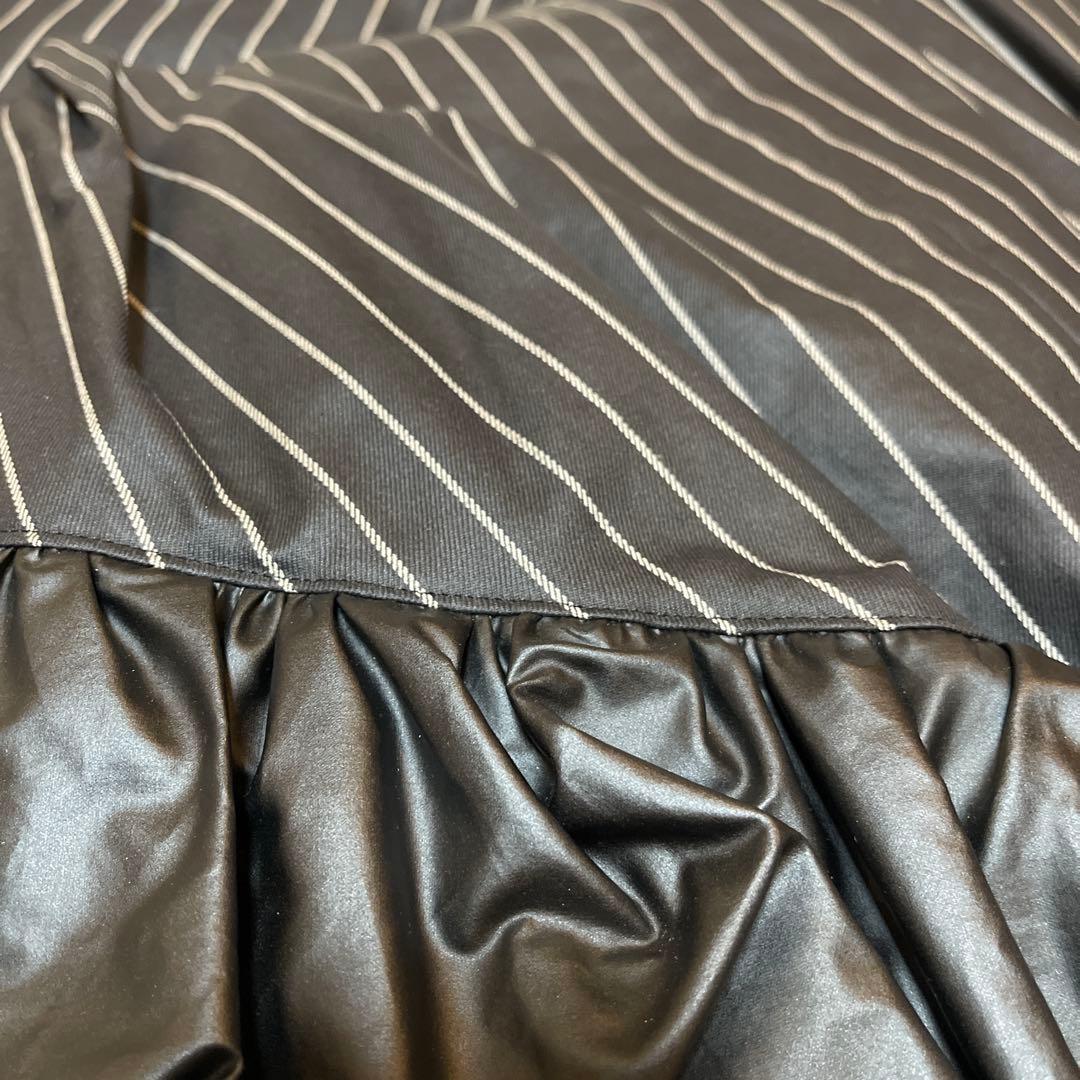 DelinquentGirl ストライプフリルドレス