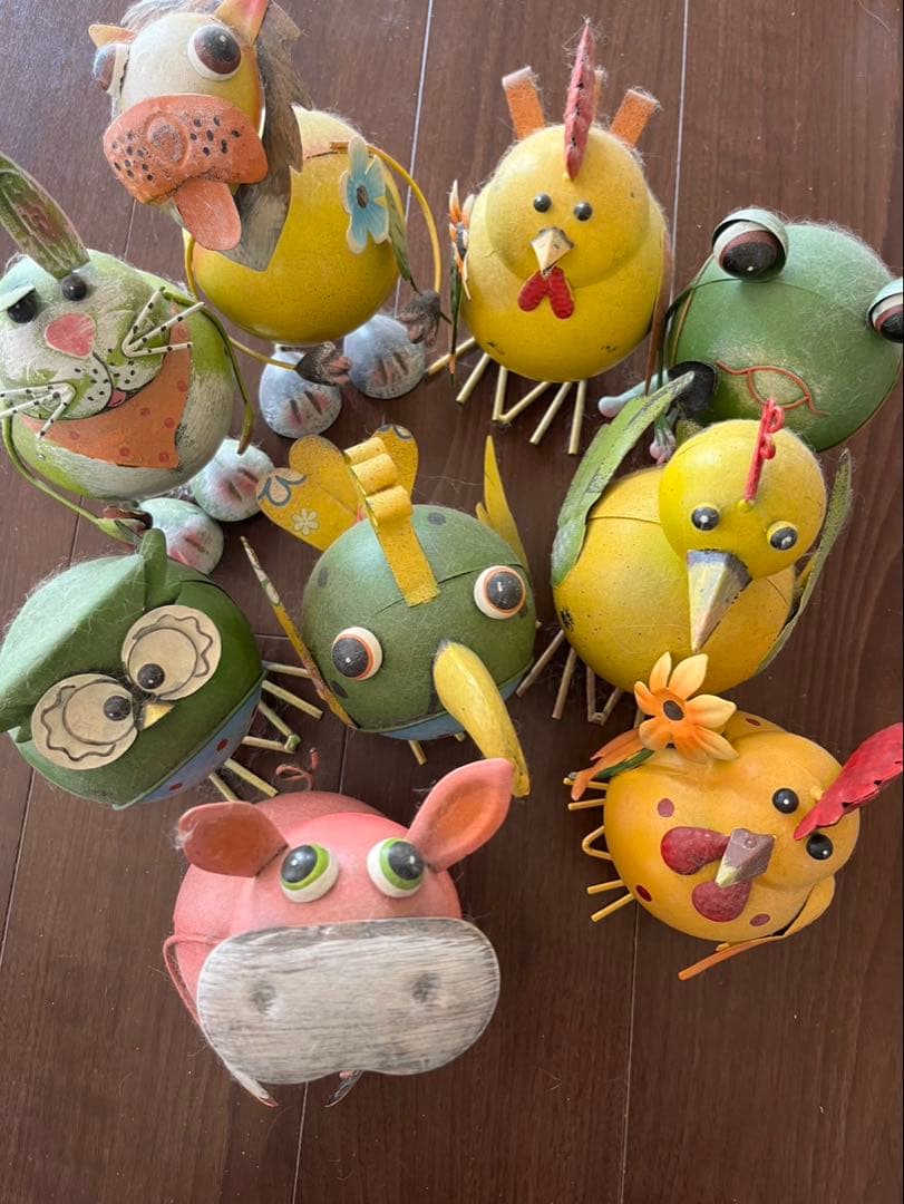 ブリキの置物　ゆらゆらアニマル