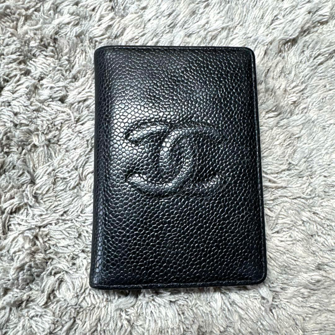 CHANEL シャネル 名刺入れ カードケース ココマーク キャビアスキン