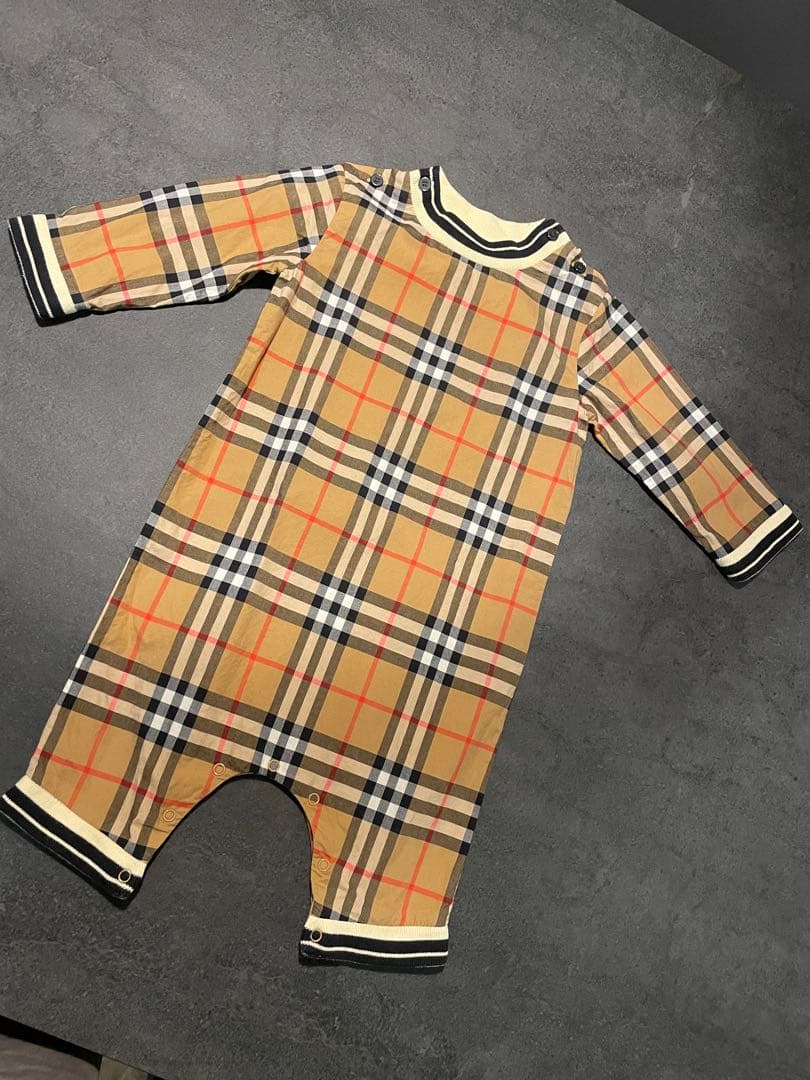 【美品】バーバリー BURBERRY ロンパース 9m 74cm 70
