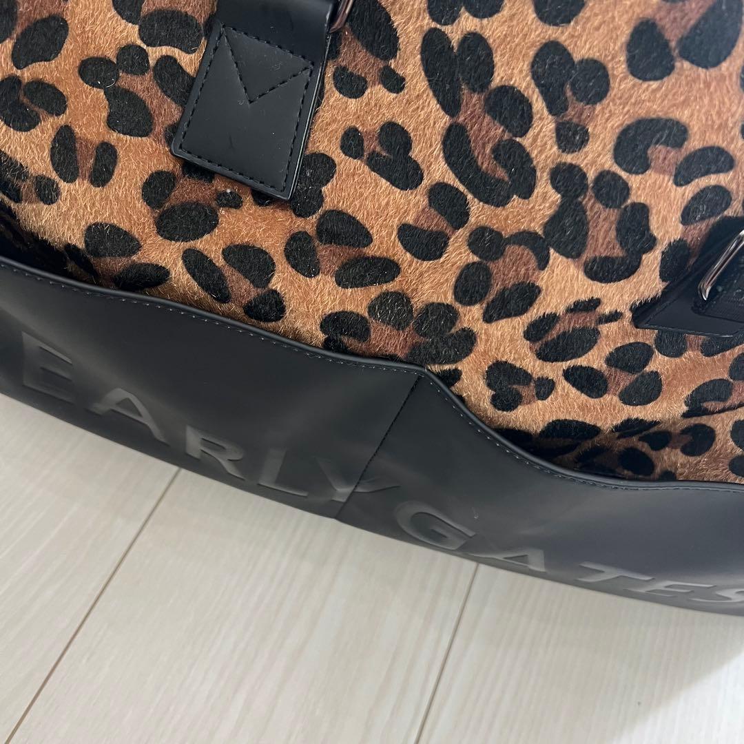 【売切】PEARLY GATES ヒョウ柄ボストンバッグ