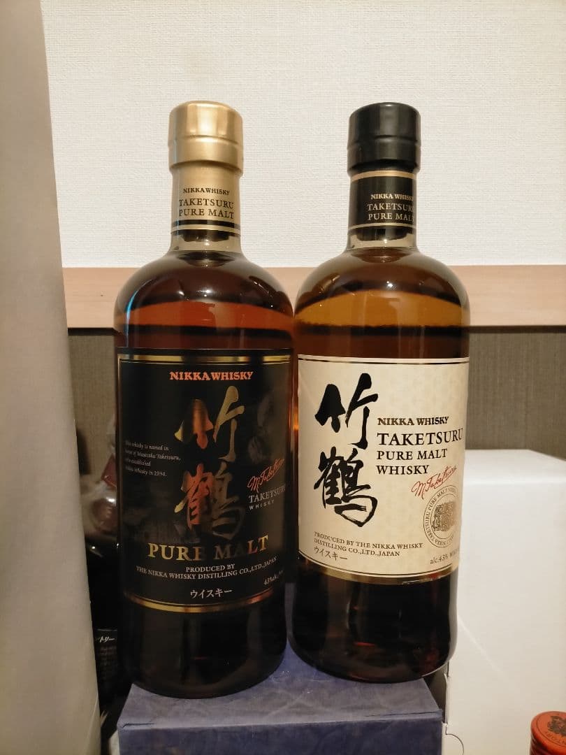 新旧2本 竹鶴ピュアモルト NIKKA 700ml 43%